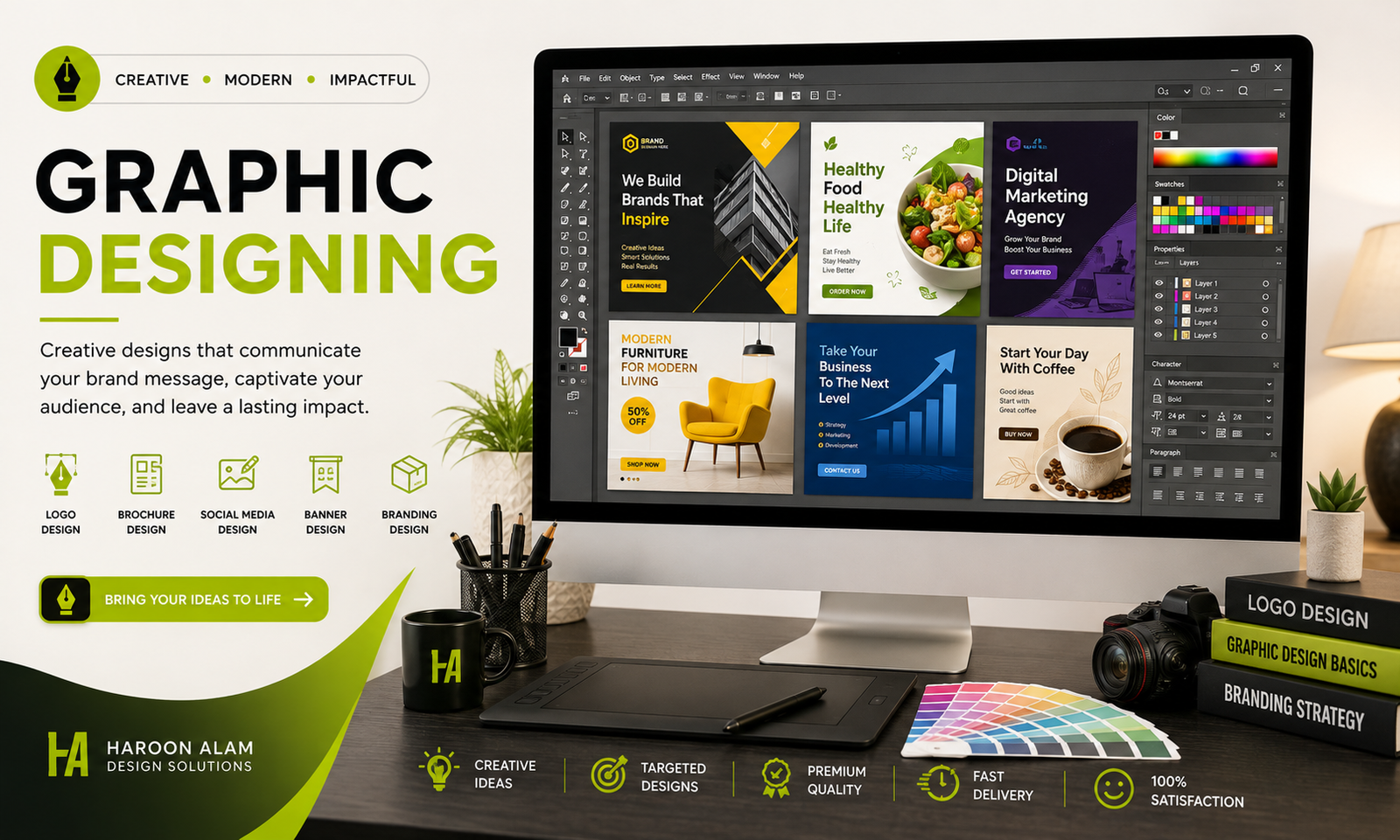 Graphic design service showcase