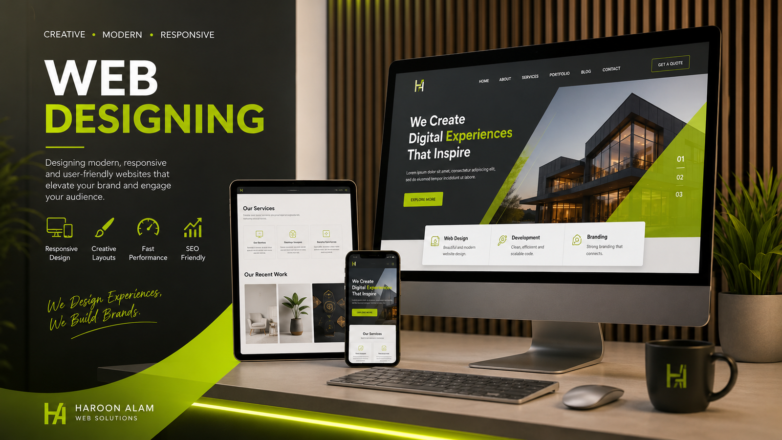 Web design service showcase